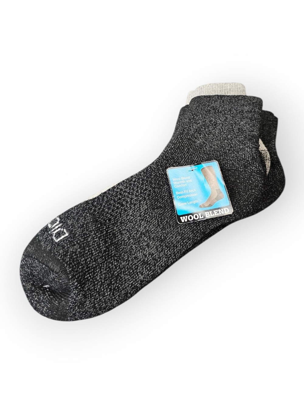 Dickies Mens Wool Blend Crew Work Socks NWT Size 8-12 Charcoal